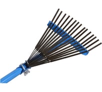 Грабли веерные проволочные GEVA TRADE 15-ти зубые оцинк. на метал. ручке раздвижные LR29