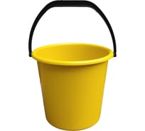 Ведро "ИЛАН-ПЛАСТ" 10 л, желтое, техническое, арт. ИП 113837