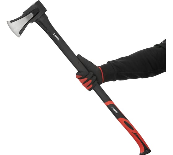 Колун кованый INTERTOOL 2200 г, ручка из фибергласса HT-0275