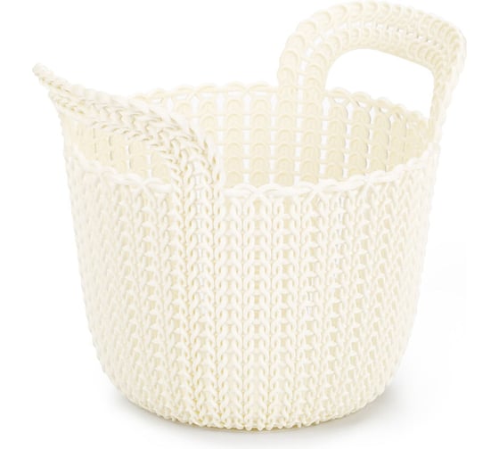 Круглая корзина CURVER KNIT XS 3л белая 03671-X64-00
