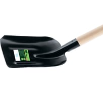 Лопата совковая СИБРТЕХ 220x260x1400 мм, ребра жесткости, деревянный черенок 61308