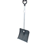 Лопата для снега Репка №1 пластиковая, с оцинкованной планкой, алюминиевый черенок 14477