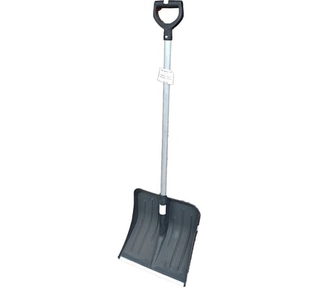Лопата для снега Репка №1 пластиковая, с оцинкованной планкой, алюминиевый черенок 14477