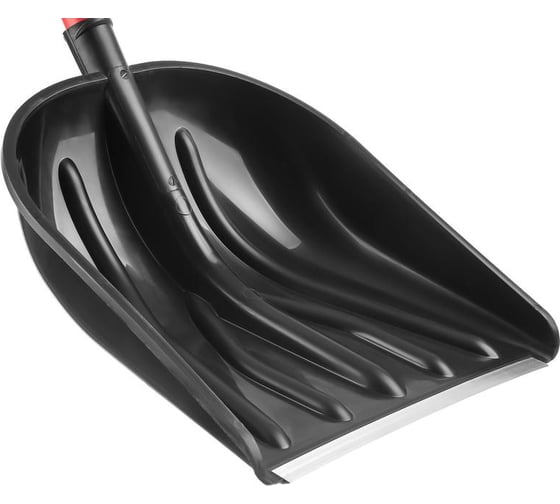 Лопата для снега HAMMER Black 1.0 326-003 с металлическим черенком в ПВХ-оплётке 592798