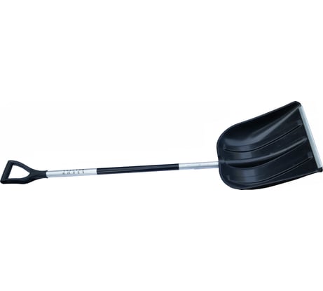 Лопата для уборки снега Инструм-Агро Белый медведь с алюминиевым черенком и планкой, 41x41,5 см 100168