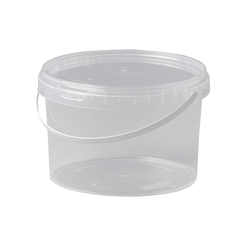 Ведро Тара.ру п/п 3,3л, круглое с пластиковой ручкой с прозрачной ...