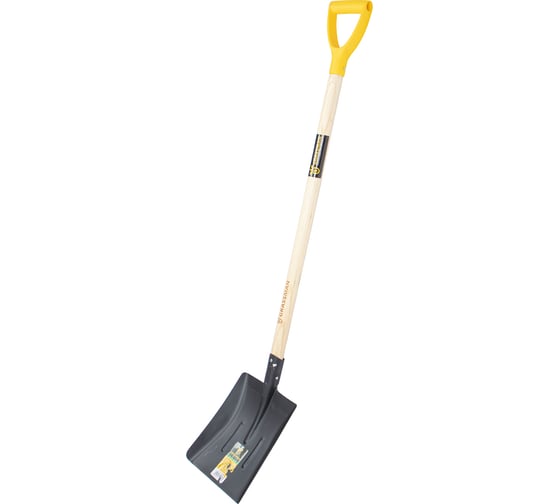 Лопата совковая с ребрами жесткости с деревянным черенком Grassman 960 мм G-115623 (12/12) 015501