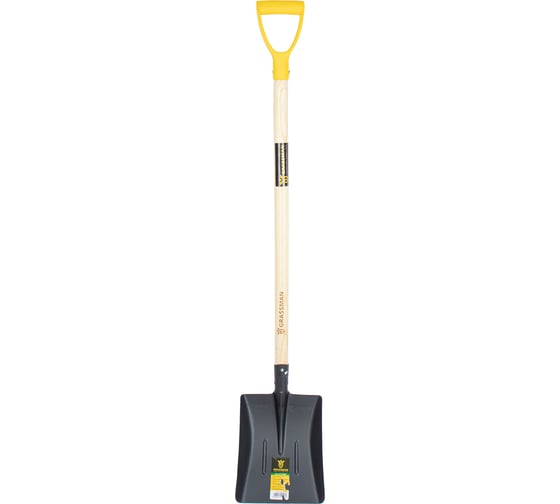 Лопата совковая с ребрами жесткости с деревянным черенком Grassman 960 мм G-115623 (12/12) 015501
