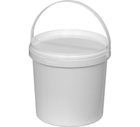 Круглое ведро с белой крышкой Тара.ру п/п, 2 л, белое 00267