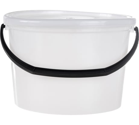 Овальное ведро с крышкой Тара.ру ПНД полиэтилен, 15 л 00250