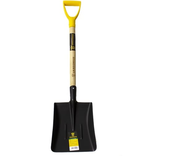 Лопата автомобильная совковая с деревянным черенком Grassman G-115624 (12/12) 015504 1
