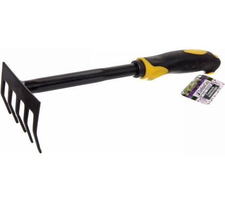 Грабельки Добросад "Никель" 30 см, пластиковая ручка 718-058