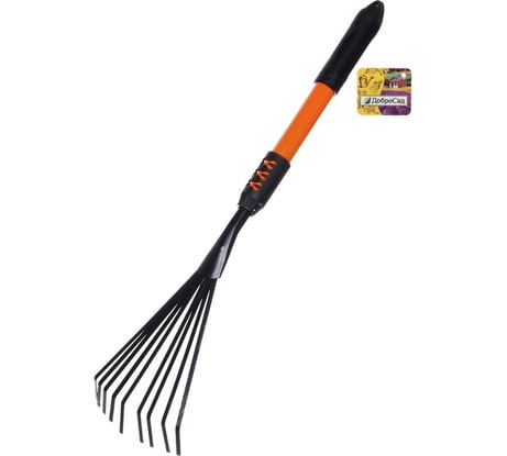 Грабельки веерные Добросад "Вейрона" 52 см, металлическая комбинированная ручка 713-039