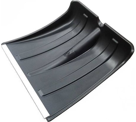 Пластмассовая снеговая лопата с оцинкованной планкой ON 428х490 мм, тулейка 32 мм 24-01-004