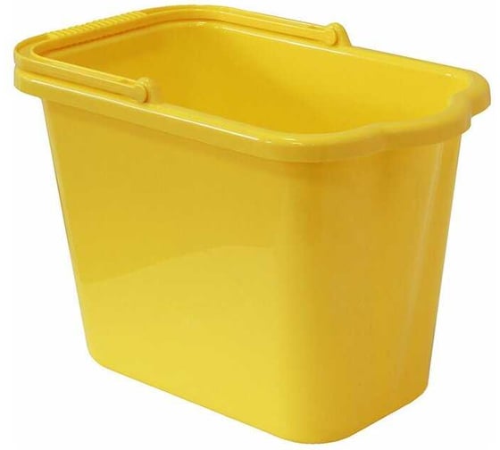 Ведро прямоугольное IDEA 9.5 л, М 2420 желтый