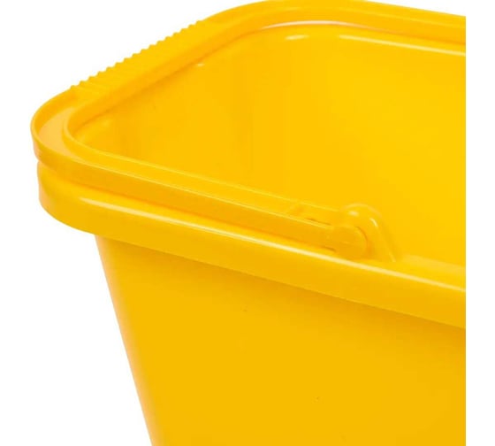 Ведро прямоугольное IDEA 9.5 л, М 2420 желтый