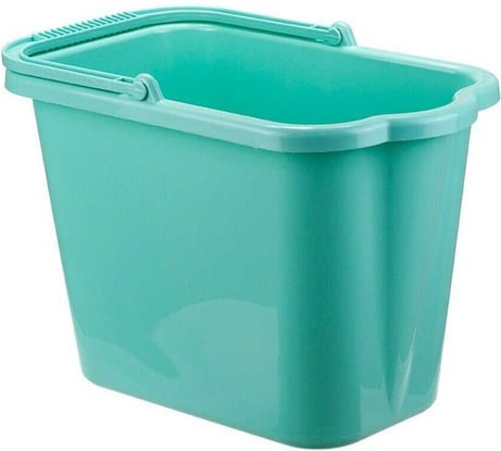 Ведро прямоугольное IDEA 9.5 л, М 2420 аквамарин