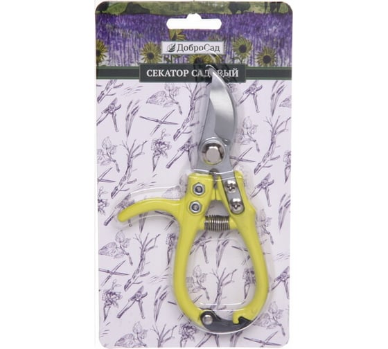 Секатор плоскостной Добросад 6" (15,5см) "Цветочница" металлические ручки 826-034