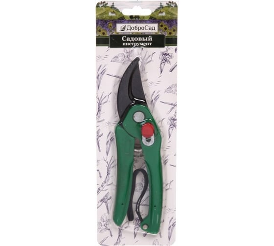 Секатор плоскостной Добросад 7" (18 см) "Классик" пластиковые ручки 710-563