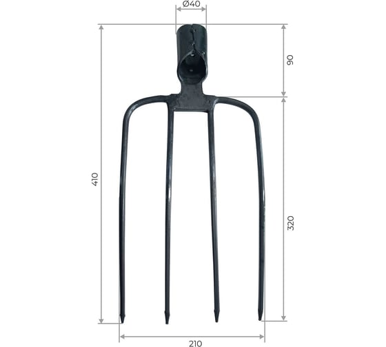 Вилы садовые 4-х рогие WillTech F102-4T 042150