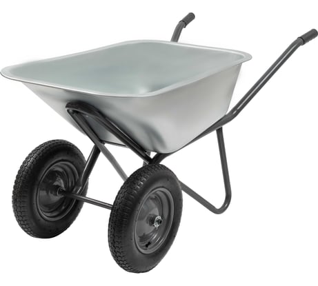 Двухколесная усиленная тачка Gigant с оцинкованным кузовом 110л ZAW-05