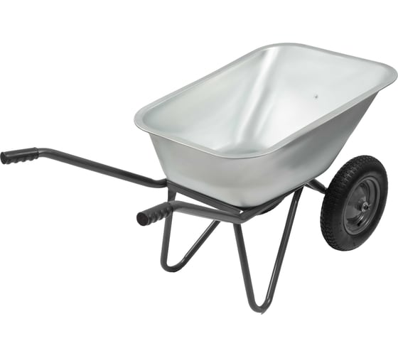 Двухколесная усиленная тачка Gigant с оцинкованным кузовом 110л ZAW-05