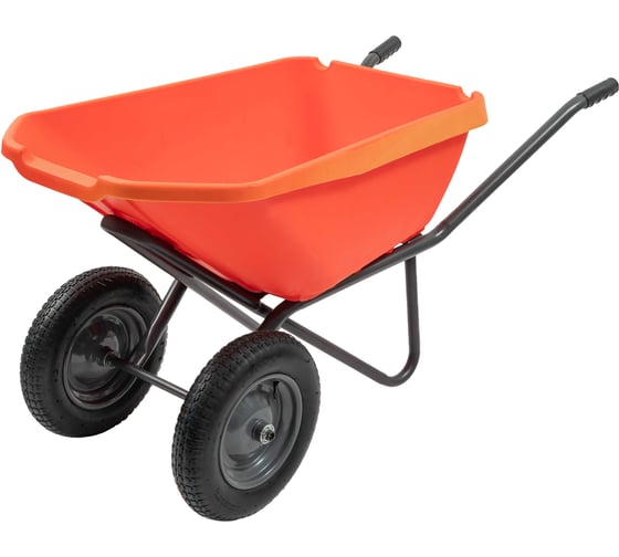Двухколесная усиленная тачка Gigant с пластиковым кузовом 110л ZAW-06 1
