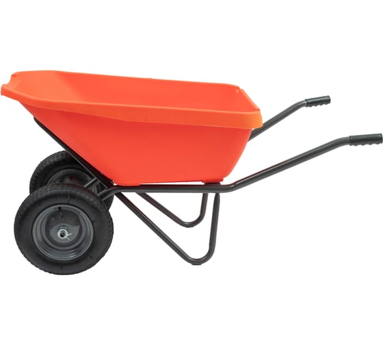 Двухколесная усиленная тачка Gigant с пластиковым кузовом 110л ZAW-06