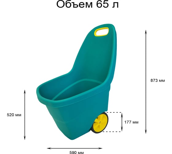 Тележка садовая ООО РВ Пласт 65 л 0079