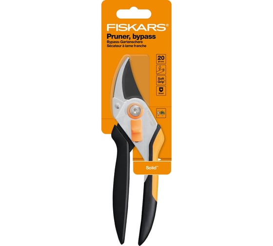 Плоскостной металлический секатор Fiskars Solid P331 1057163