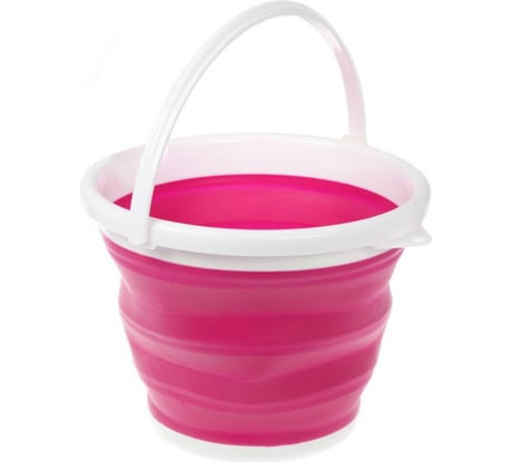 Складное круглое ведро BRADEX 10 л, розовое TD 0555