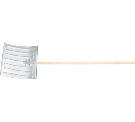 Лопата для уборки снега КЭС 420x365x1380 мм, с деревянным черенком, оцинкованная 80200016