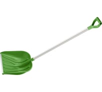 Лопата для уборки снега КЭС 410x400x1375 мм, салатовая, с алюминиевым черенком 80200003