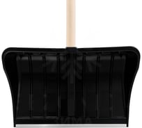 Лопата для уборки снега КЭС 540x375x1350 мм, черная, с деревянным черенком 51000001