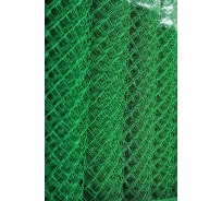 Плетеная сетка ООО СтройДинамика Рабица ПВХ, зеленый, ячейка 50x50 мм, диам. 2.2 мм, 1.5x10 м РП1