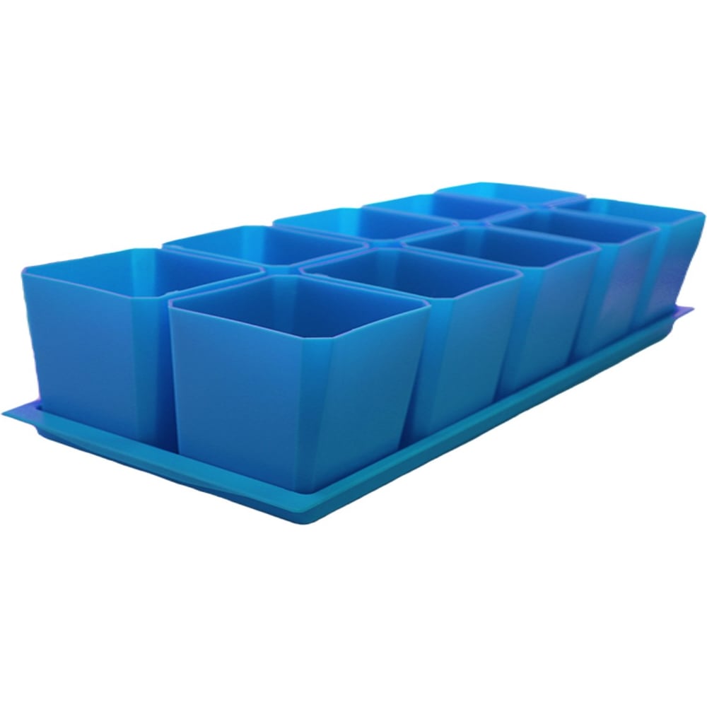 Набор горшков для рассады Пеликан 10 шт. 0330 Голубой - выгодная цена ...