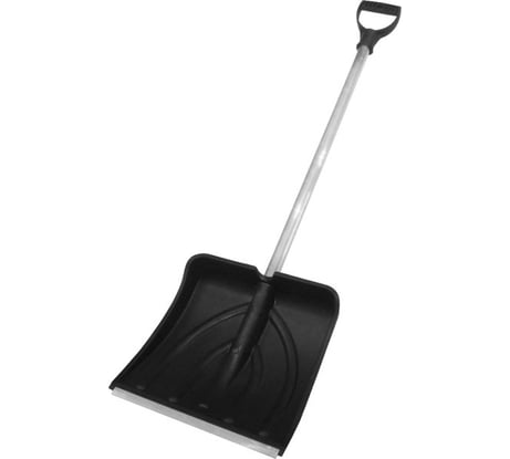 Лопата Политех пластик с ал нак. 385x380 ал.чер. v- руч. СНЕЖОК 8025407