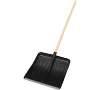 Лопата Политех пластик ЭКО, 430х435 мм, с оцинкованной планкой, дерев. черенок 8025400