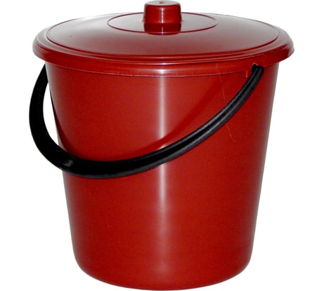 Хозяйственное ведро с крышкой BlagPlast 10 л, красное Bl-19902-2