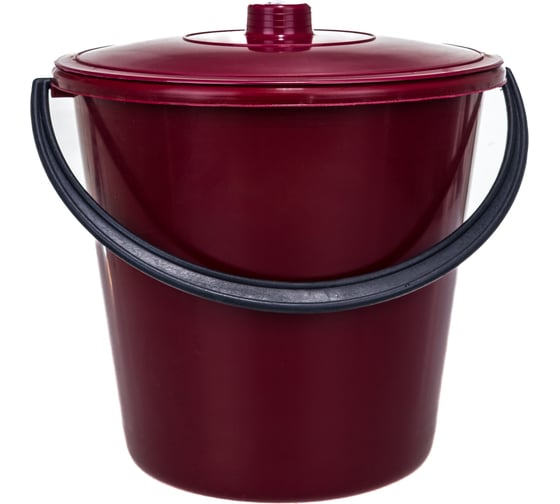 Хозяйственное ведро с крышкой BlagPlast 10 л, красное Bl-19902-2