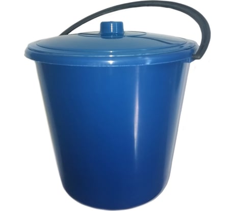 Хозяйственное ведро с крышкой BlagPlast 10 л, синее Bl-19902-3