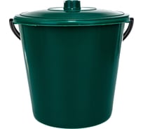 Хозяйственное ведро с крышкой BlagPlast 10 л, зеленое Bl-19902-1