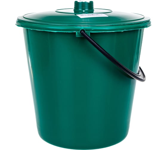Хозяйственное ведро с крышкой BlagPlast 10 л, зеленое Bl-19902-1