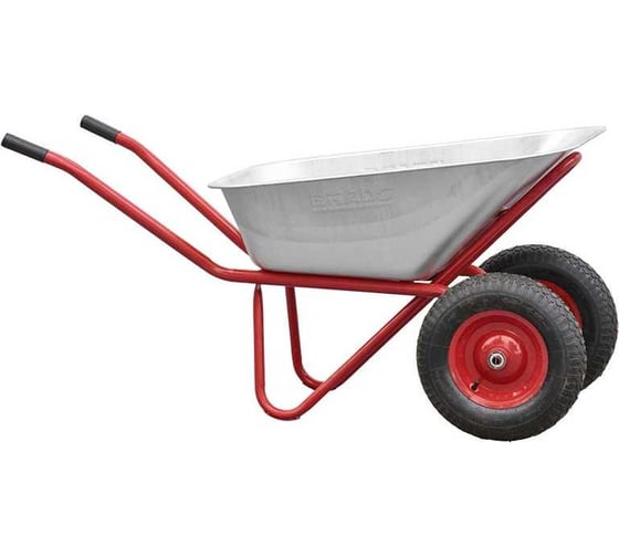 Тачка строительная BRADO PROFI 2x125 (до 125 л, до 330 кг, 2x4.00-8, пневмо, ось 20*100) 00-00023295