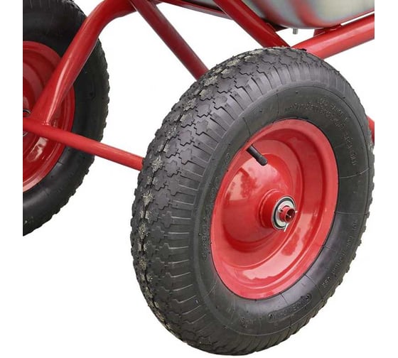 Тачка строительная BRADO PROFI 2x125 (до 125 л, до 330 кг, 2x4.00-8, пневмо, ось 20*100) 00-00023295