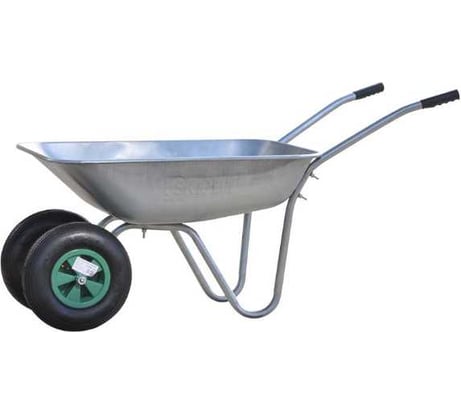 Тачка садовая SKIPER FERMER 2x85 (до 85 л, до 150 кг, 2x3.5-6, пневмо, ось 16*90) 00-00023859