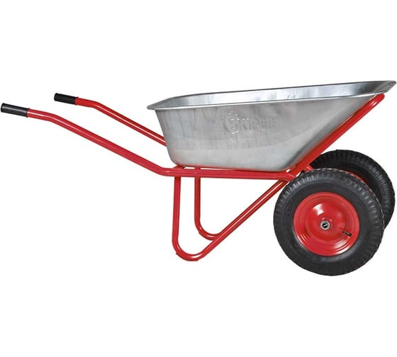 Тачка строительная SKIPER PROFI 2x125 (до 125 л, до 330 кг, 2x4.00-8, пневмо, ось 20*100) 00-00023852