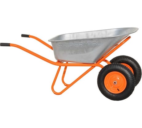 Тачка строительная SKIPER Expert PRO 2x130 (до 130 л, до 350 кг, 2x4.00-8, ось 20*80) 00-00023293