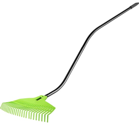 Грабли для листвы VERTO пластиковая головка, металлический эргономичный черенок 15G054