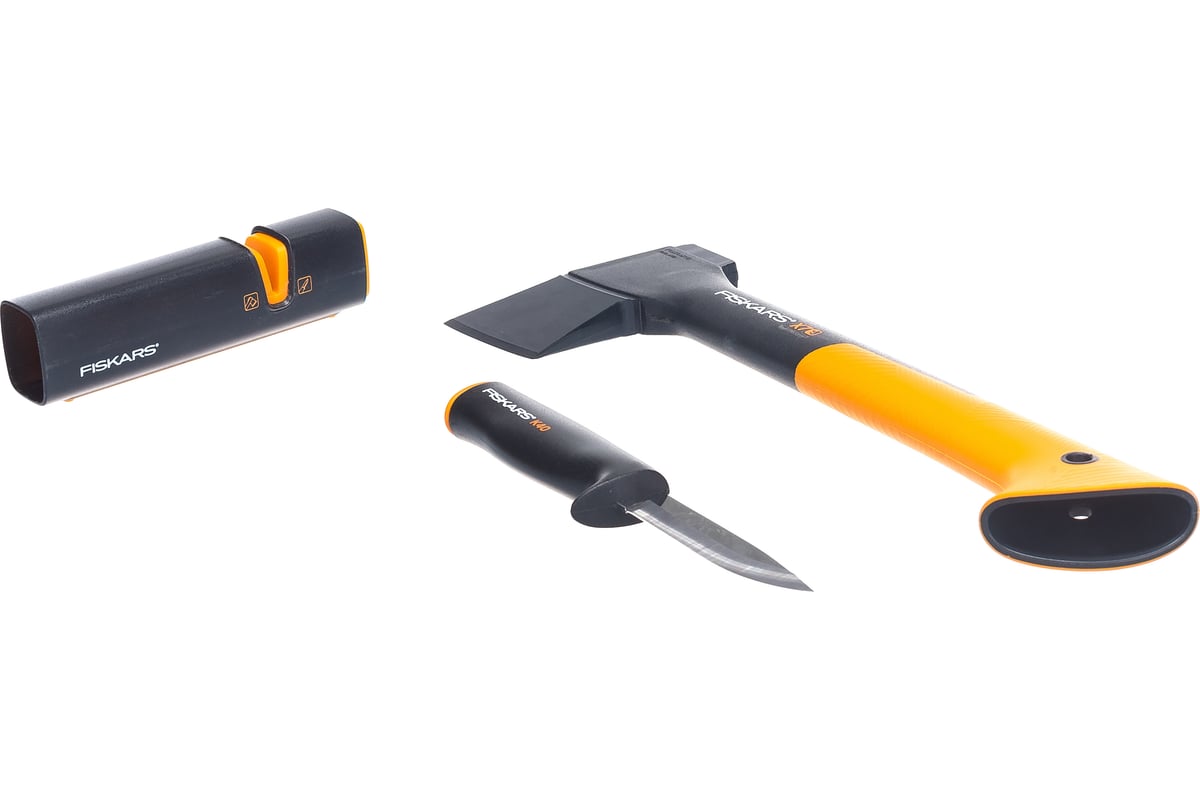 Set ax X7 + Sharpener + knife K40 Fiskars 1059024 - AliExpress